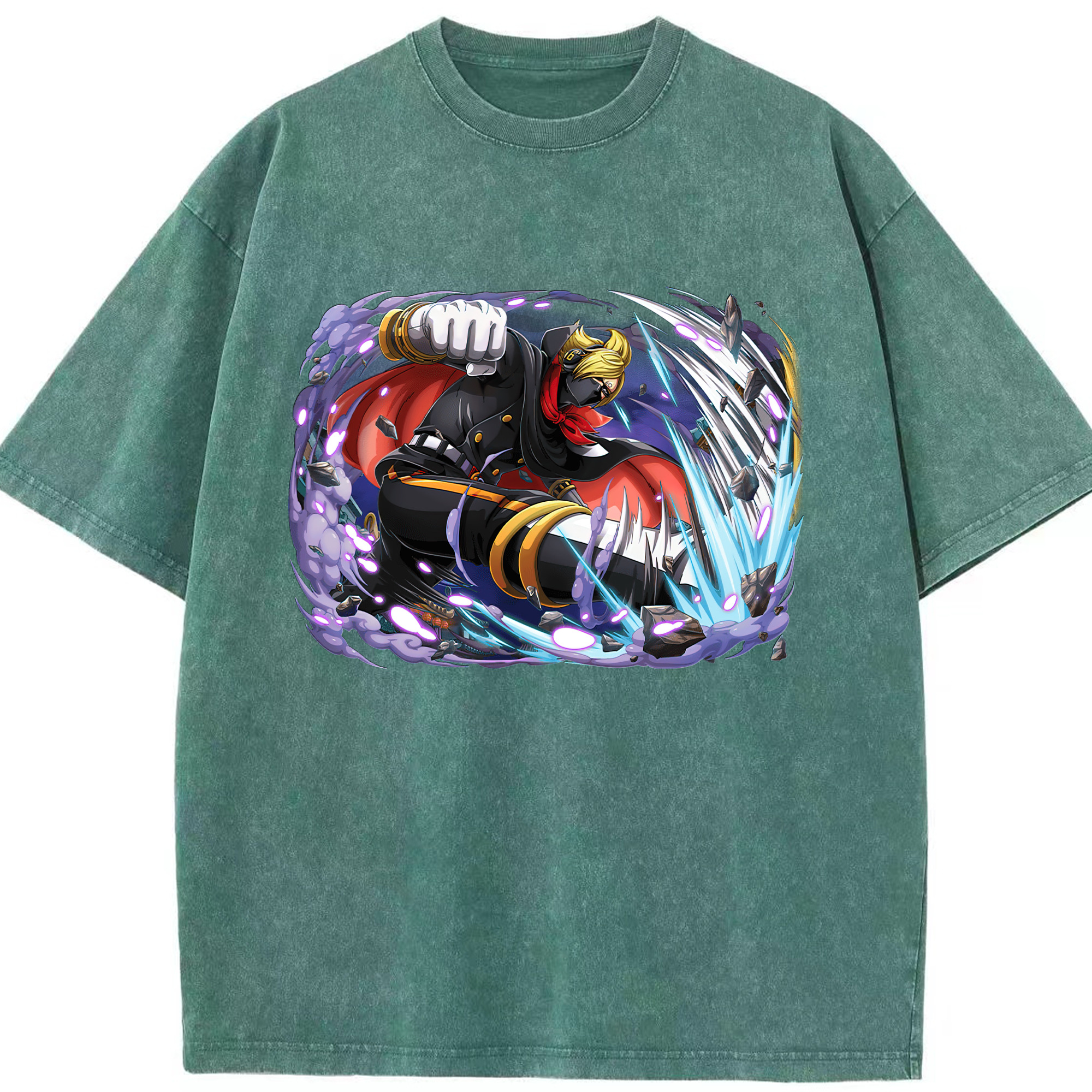 ワンピース ロロノア・ゾロ ONE PIECE Roronoa Zoro 綿100% ヴィンテージ風 半袖Tシャツ（フロントプリント）